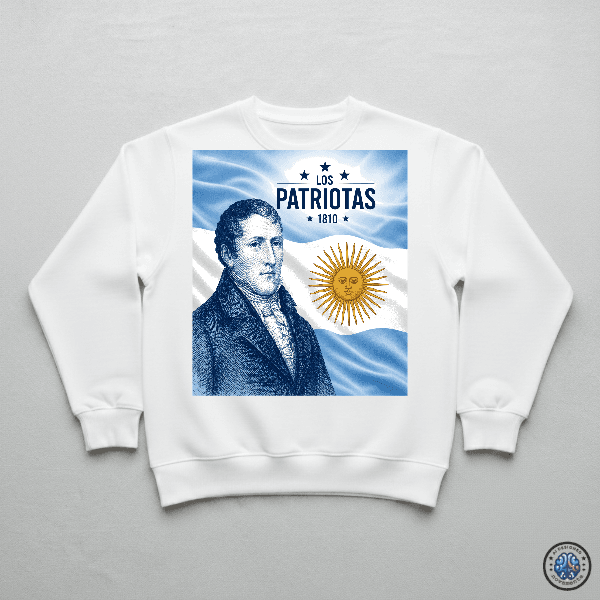 Los Patriotas · Buzo Cuello Redondo Blanco